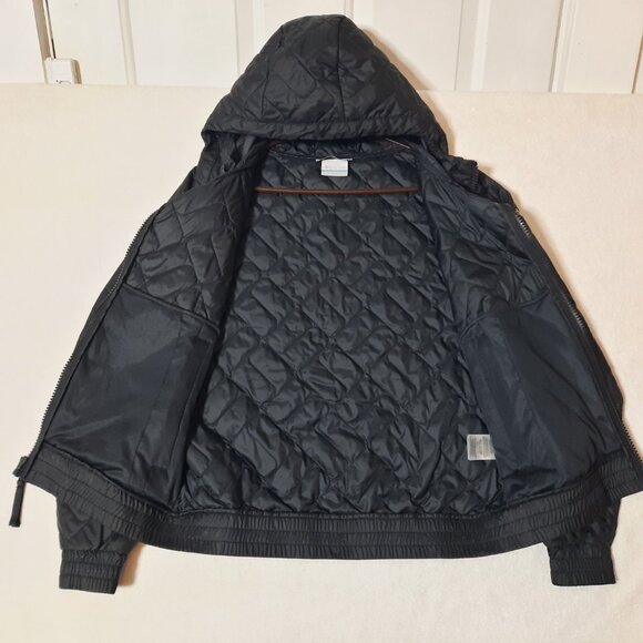 COLUMBIA Womens Sweet View Insulated Bomber, Black Lightweight Puffer Jacket LN - Picture 2 of 11